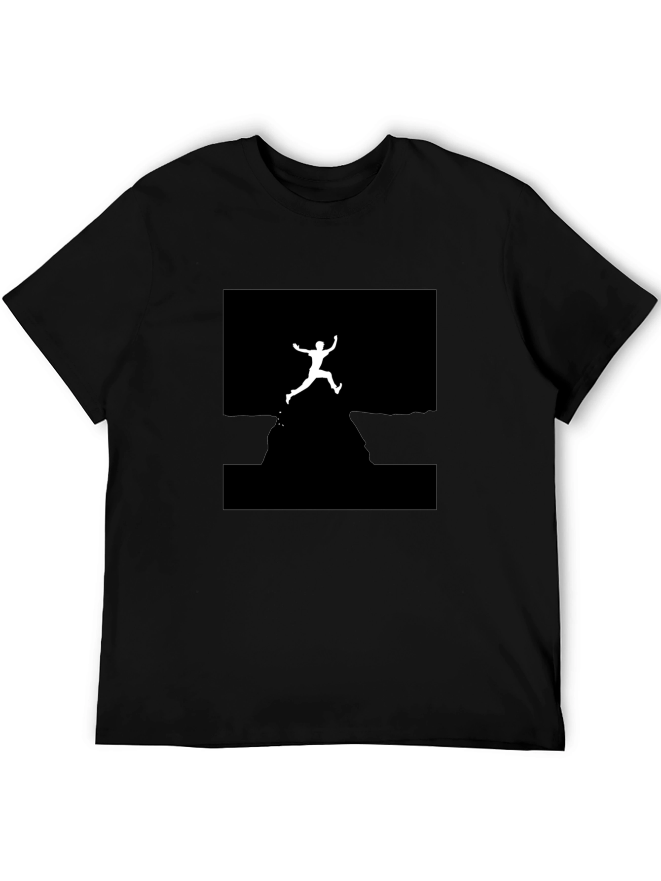 Cliff Jumper Graphic Tee - Black Cotton T-Shirt