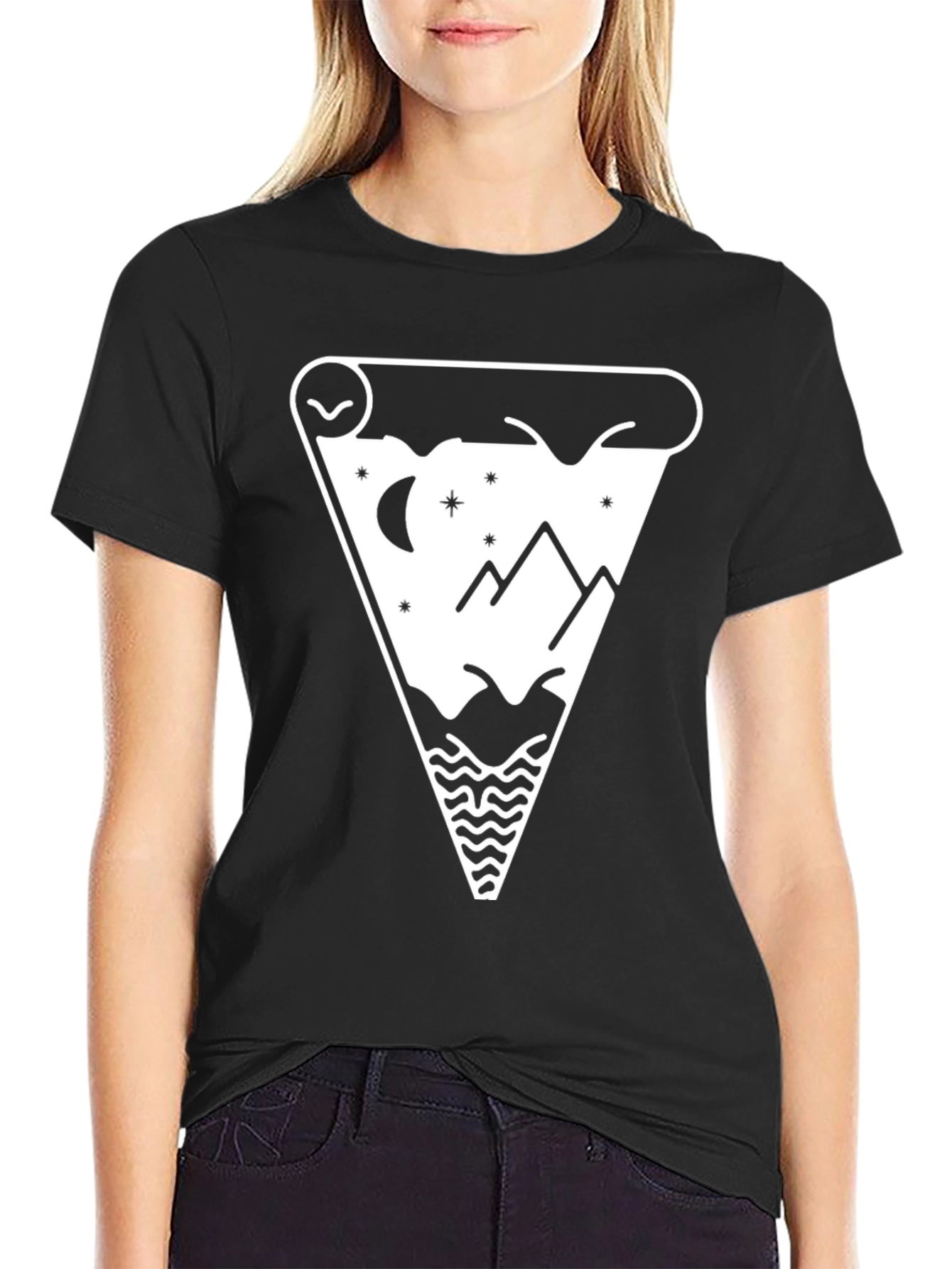 Mountainscape Pizza Slice Graphic Tee