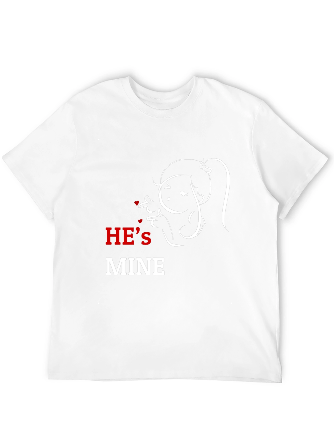 Hes Mine Graphic T-Shirt - Black Cotton Blend