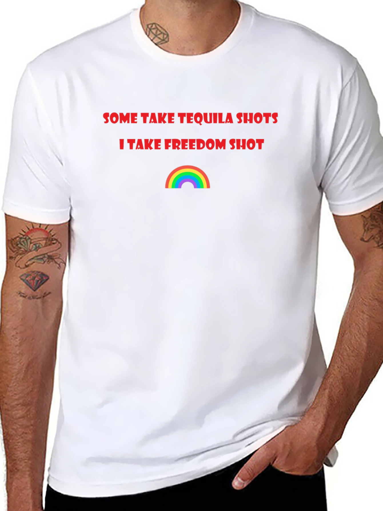 Freedom Shot Graphic Tee - Rainbow Pride T-Shirt