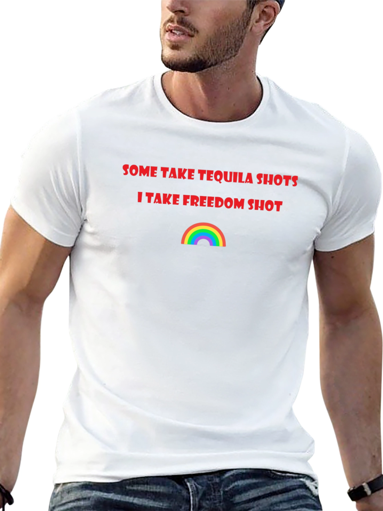 Freedom Shot Graphic Tee - Rainbow Pride T-Shirt