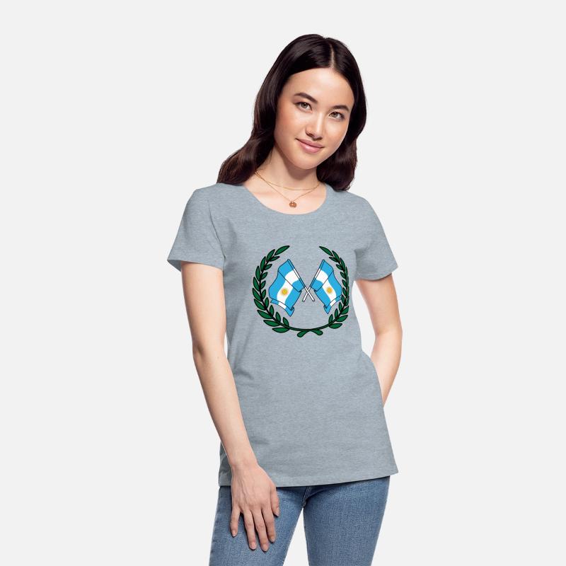 Flags Argentina in laurel wreath