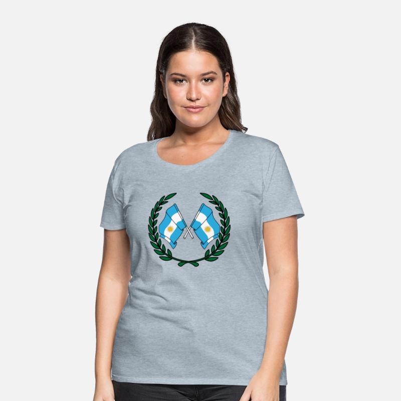 Flags Argentina in laurel wreath