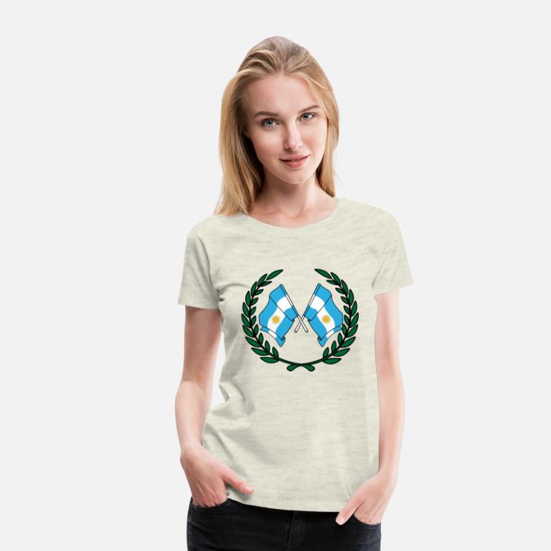 Flags Argentina in laurel wreath