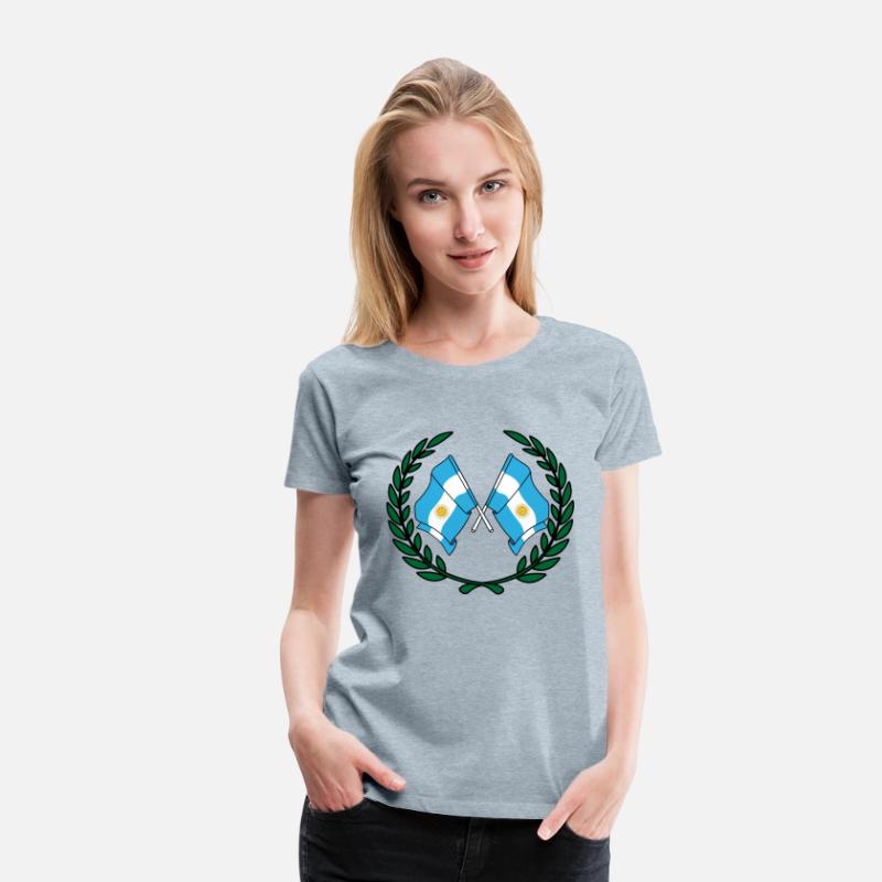 Flags Argentina in laurel wreath
