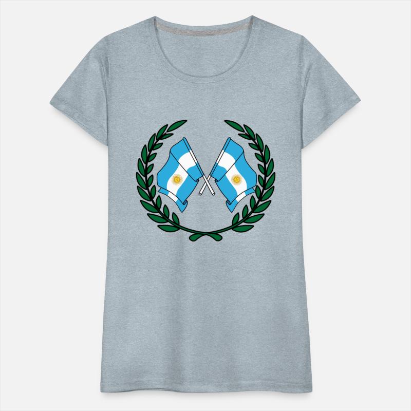 Flags Argentina in laurel wreath