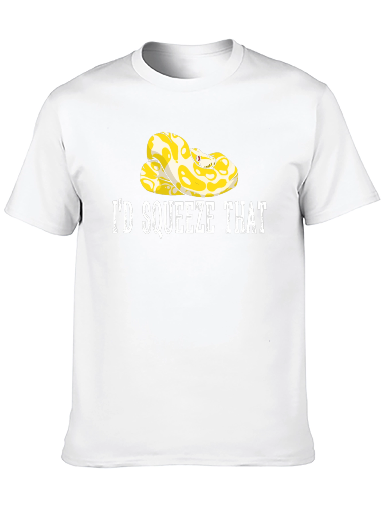 Id Squeeze That Snake Graphic Tee - Novelty T-Shirt