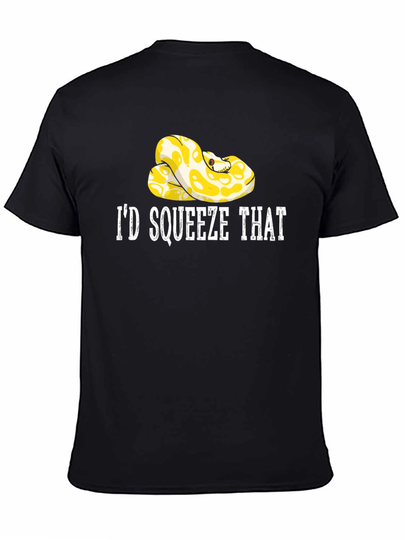 Id Squeeze That Snake Graphic Tee - Novelty T-Shirt