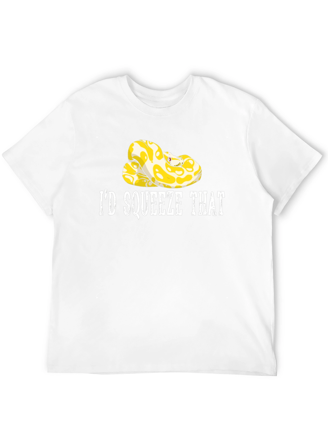 Id Squeeze That Snake Graphic Tee - Novelty T-Shirt
