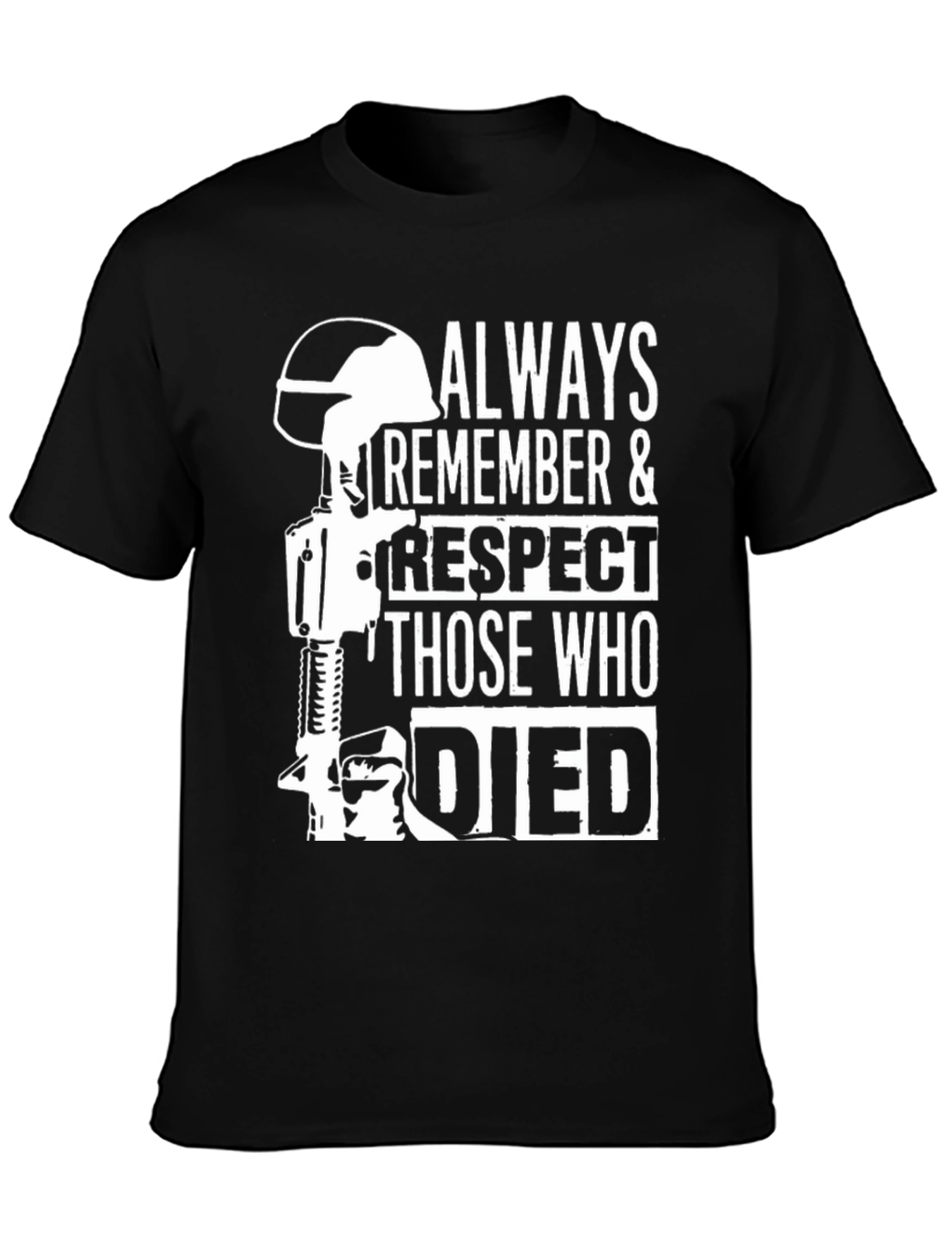 Always Remember T-Shirt - Mens Black Graphic Tee