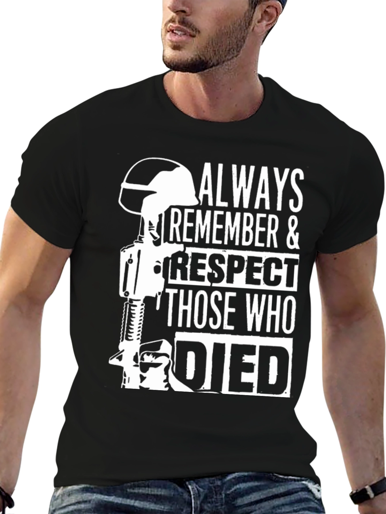 Always Remember T-Shirt - Mens Black Graphic Tee