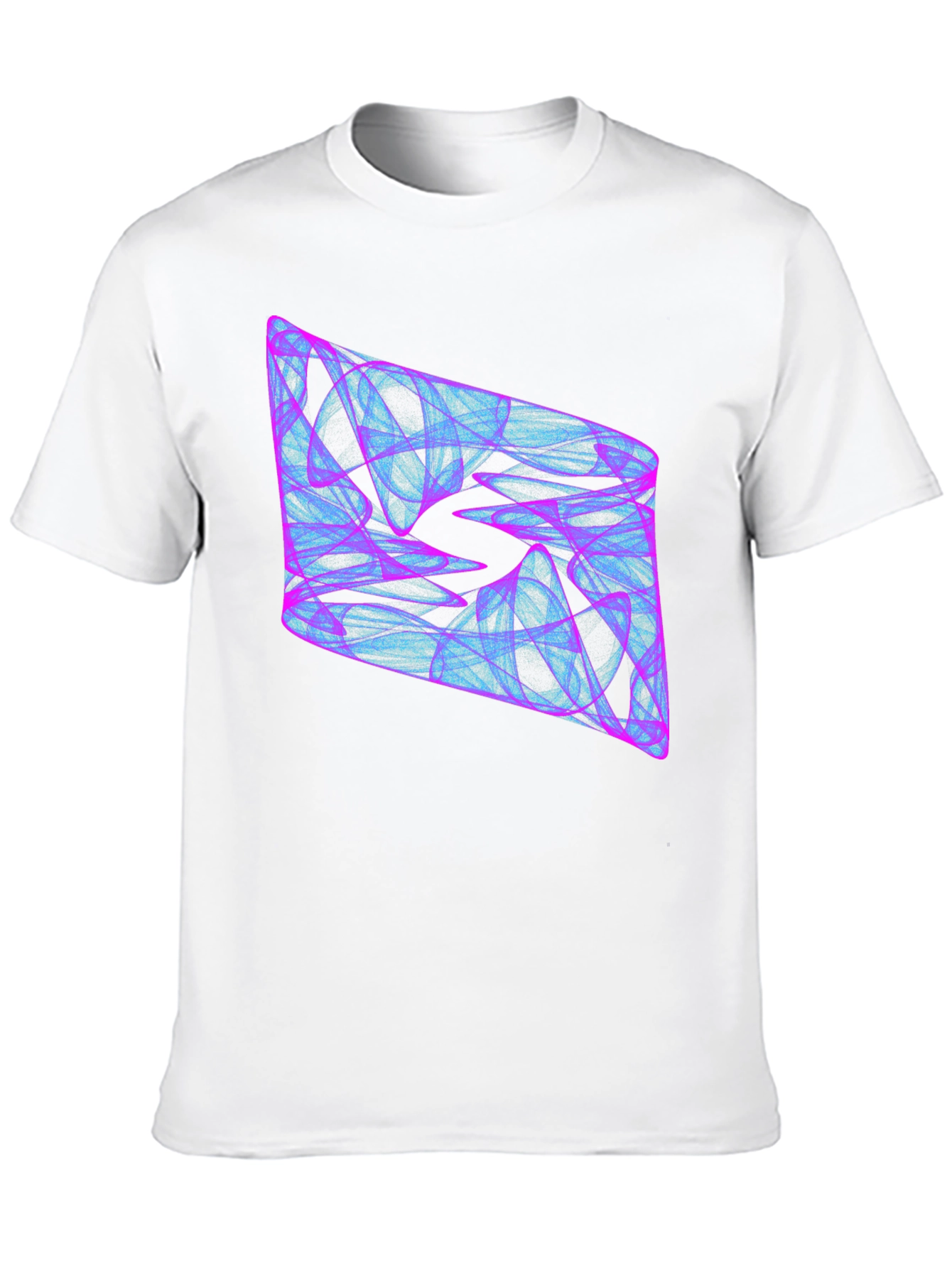 Abstract Geometric Graphic Print Black T-Shirt