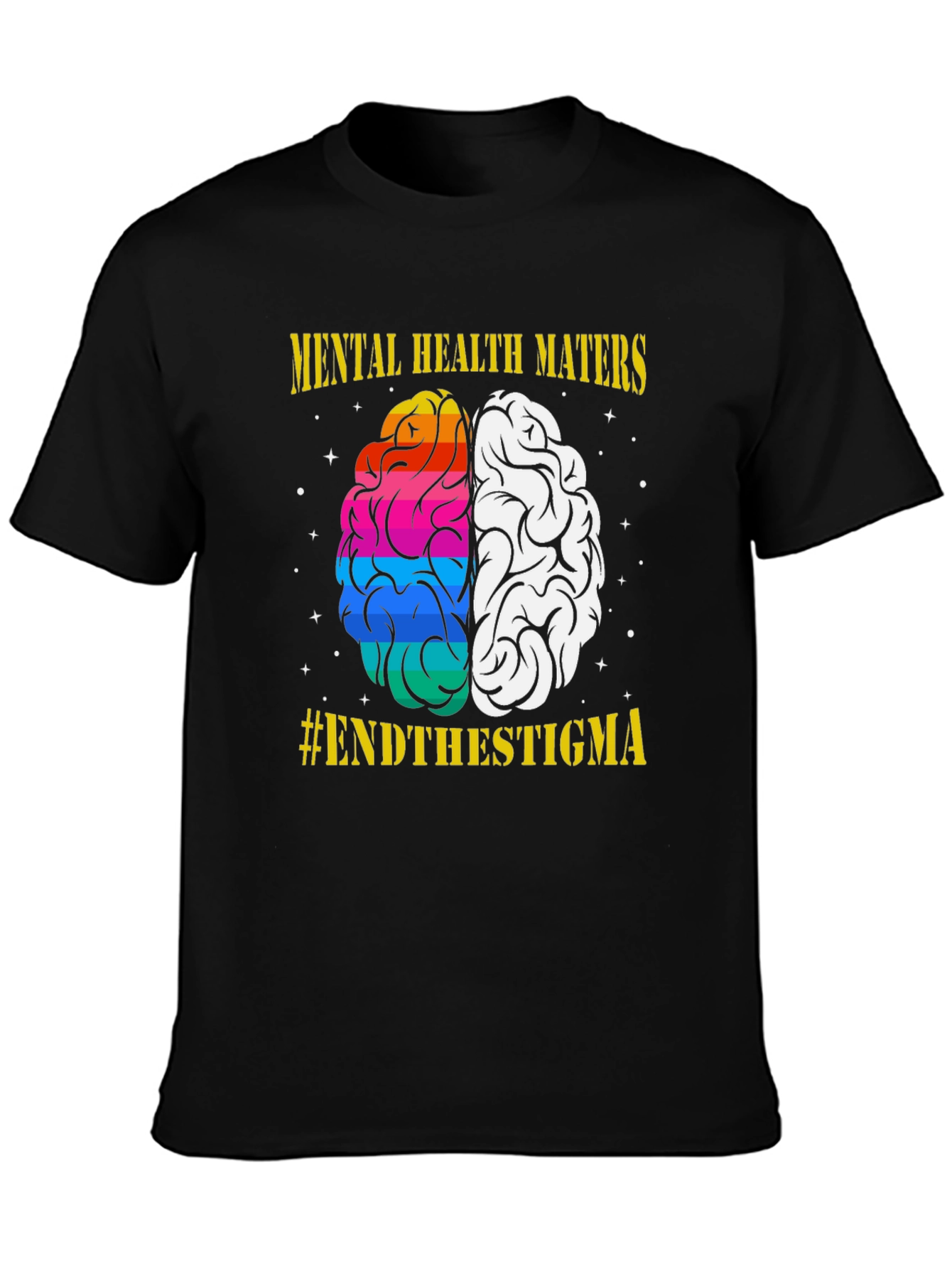 Mental Health Matters T-Shirt #EndTheStigma Brain Tee