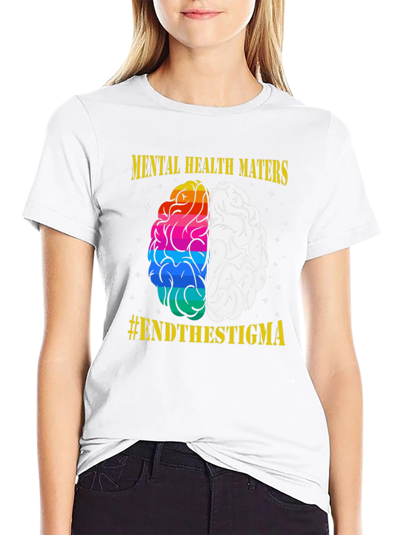 Mental Health Matters T-Shirt #EndTheStigma Brain Tee