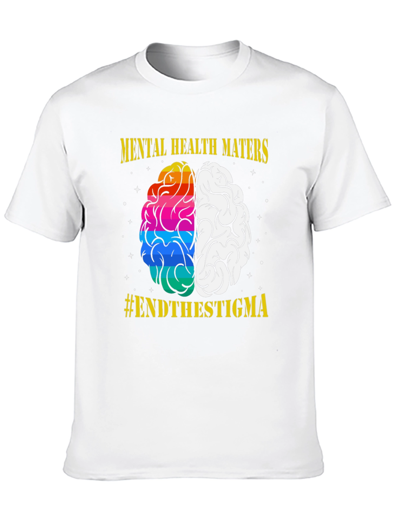 Mental Health Matters T-Shirt #EndTheStigma Brain Tee