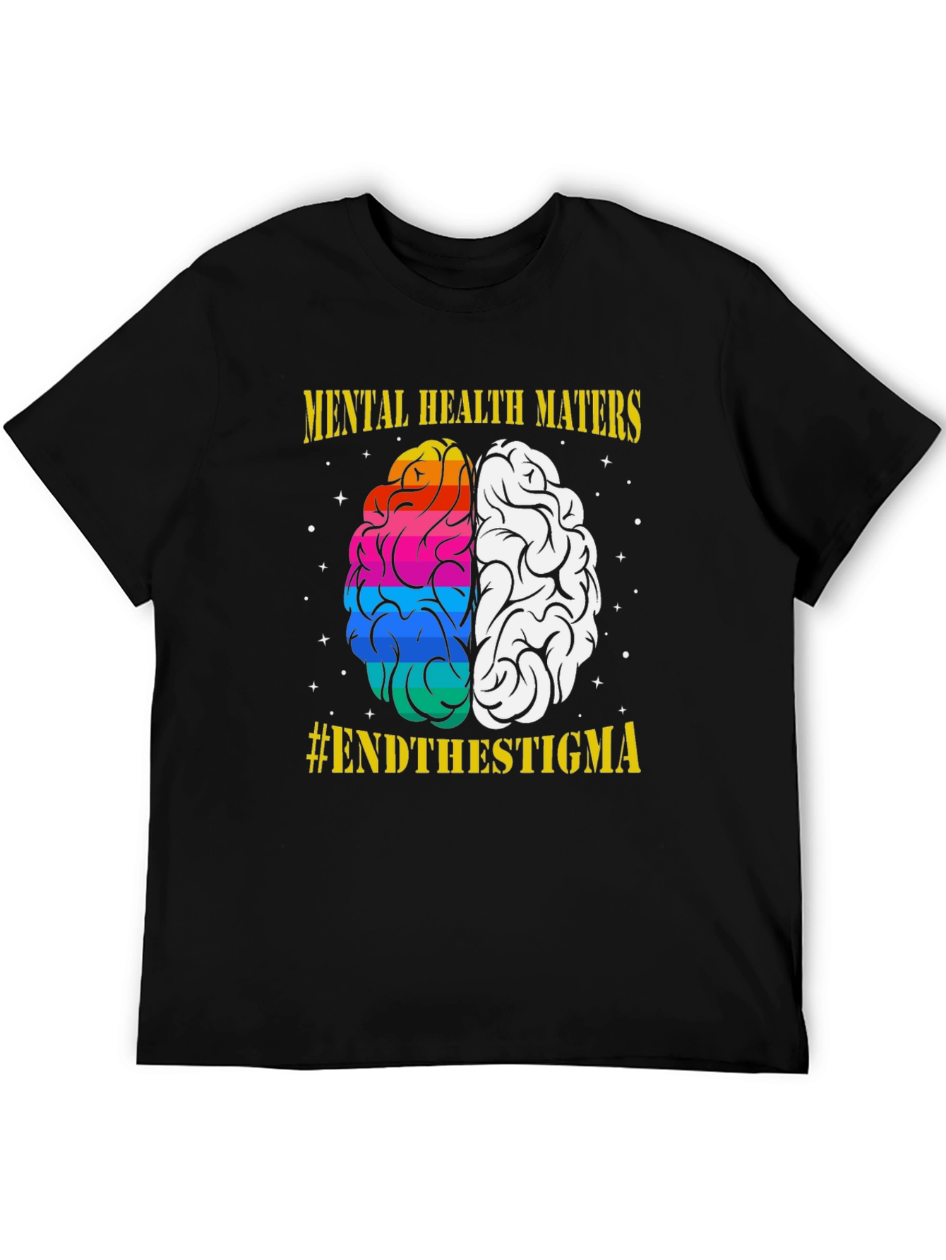 Mental Health Matters T-Shirt #EndTheStigma Brain Tee