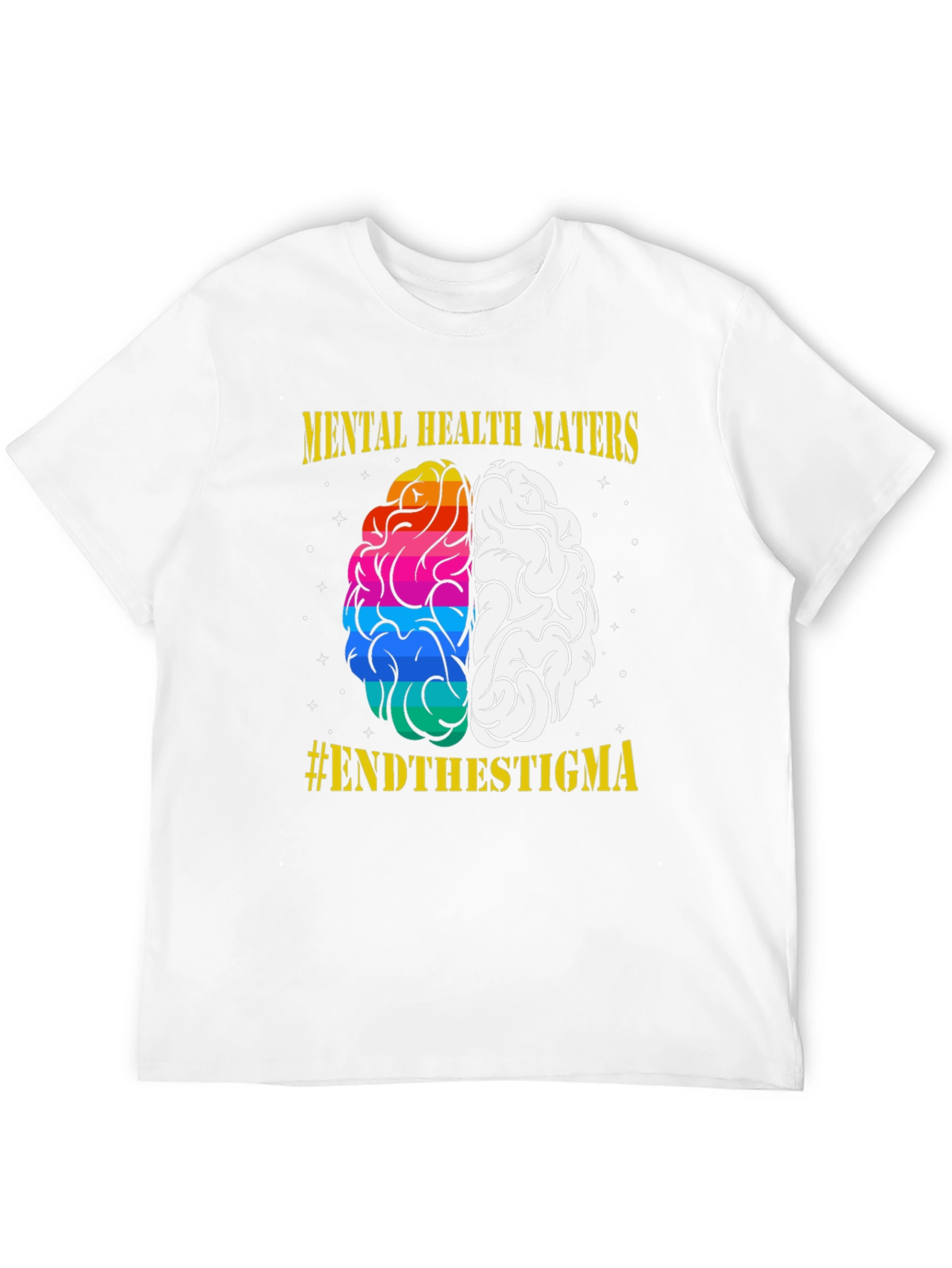 Mental Health Matters T-Shirt #EndTheStigma Brain Tee