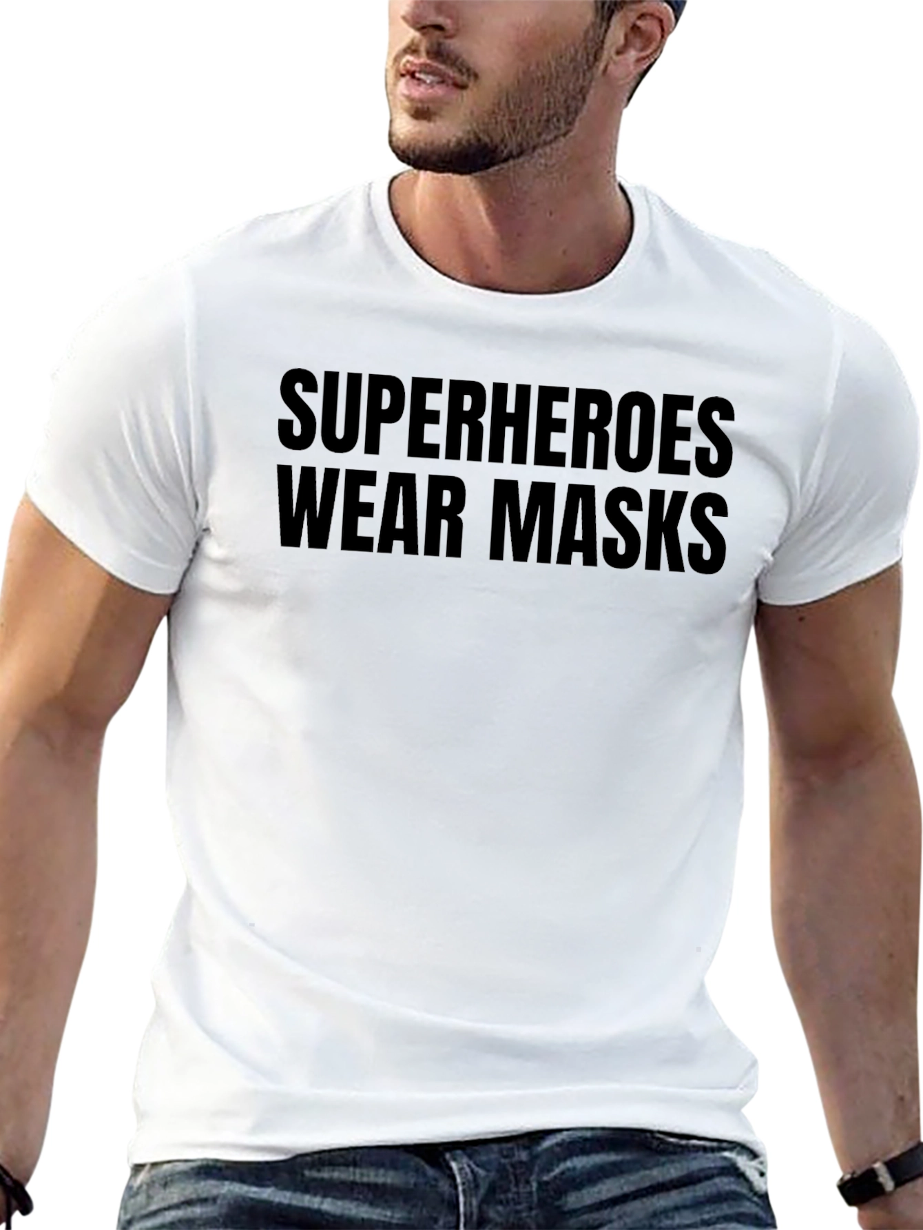 Superheroes Wear Masks Graphic Tee
