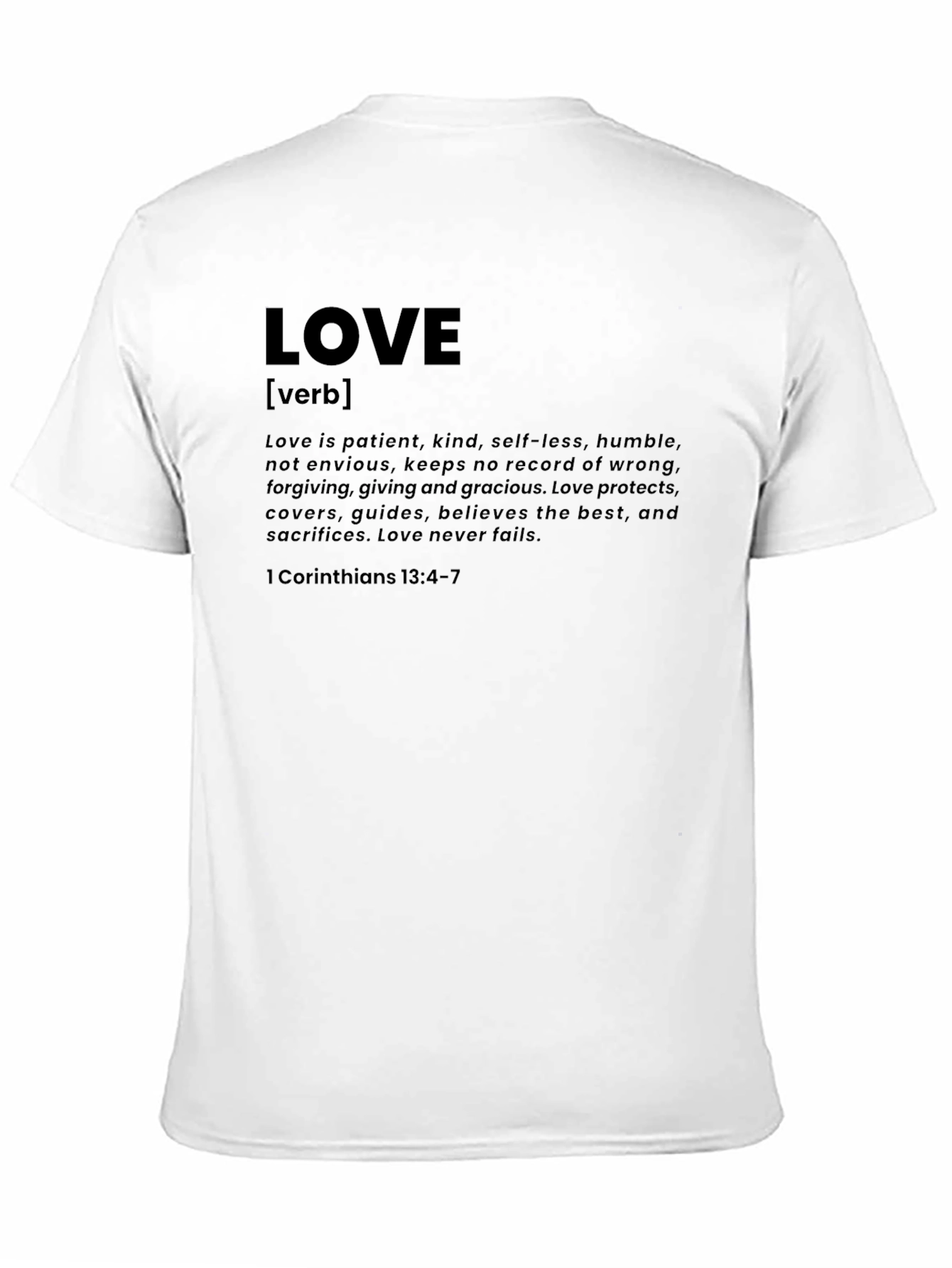 Love Definition T-Shirt - Black Crew Neck