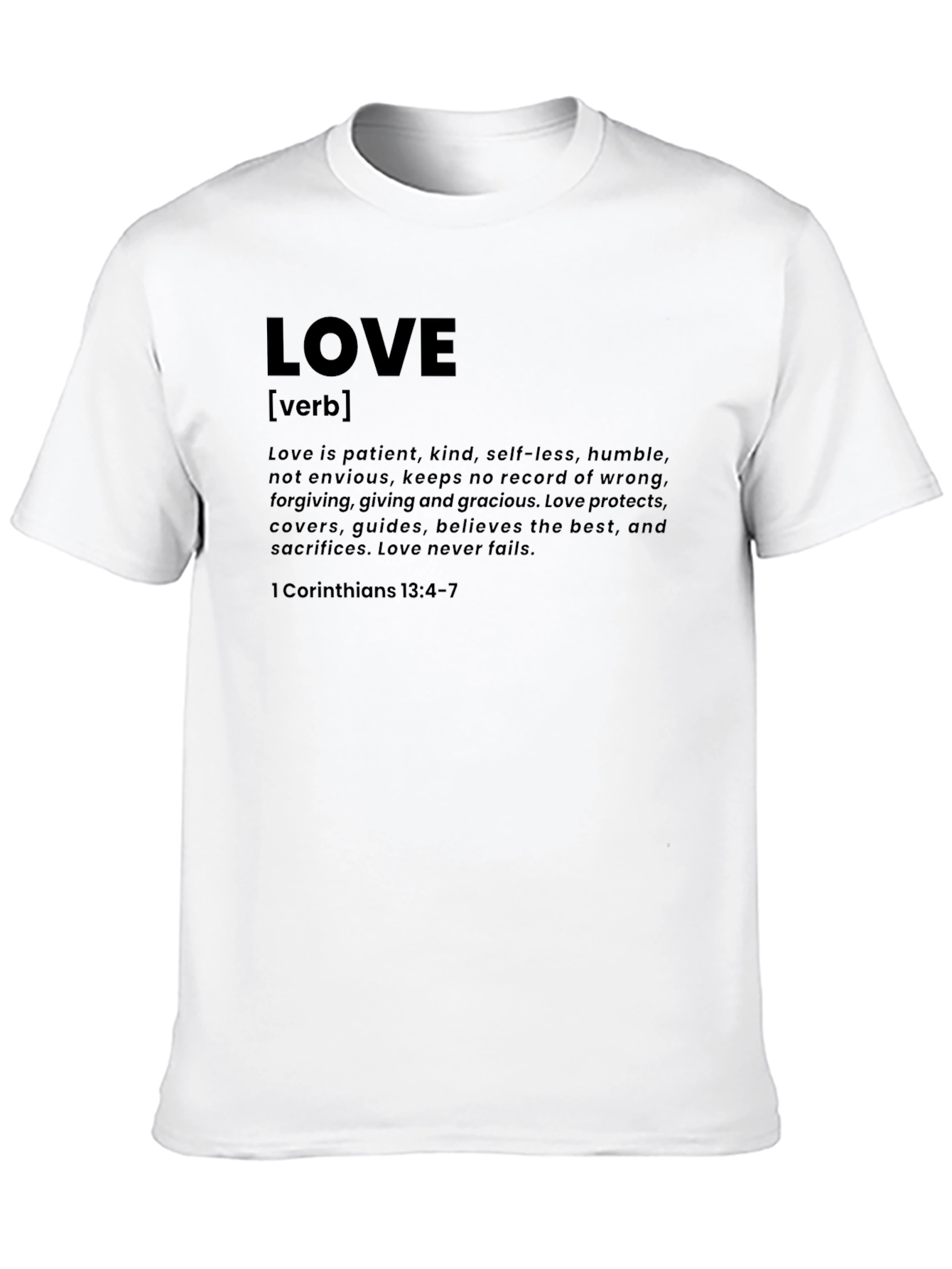 Love Definition T-Shirt - Black Crew Neck