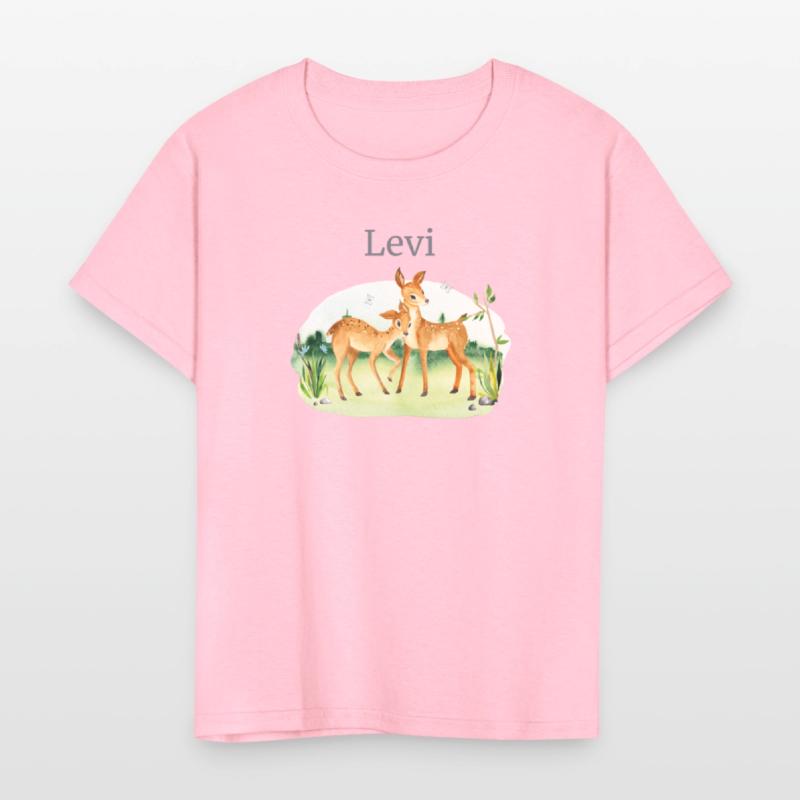 Forest Animal Deer Flowers Name Levi