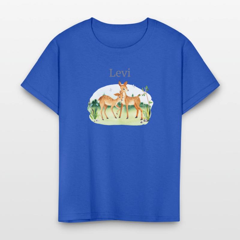 Forest Animal Deer Flowers Name Levi