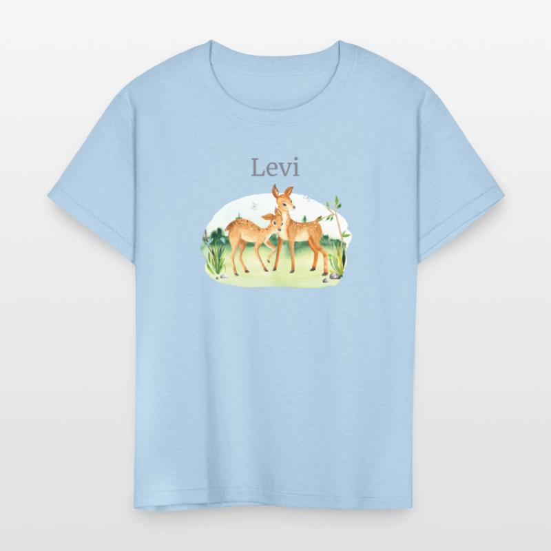 Forest Animal Deer Flowers Name Levi
