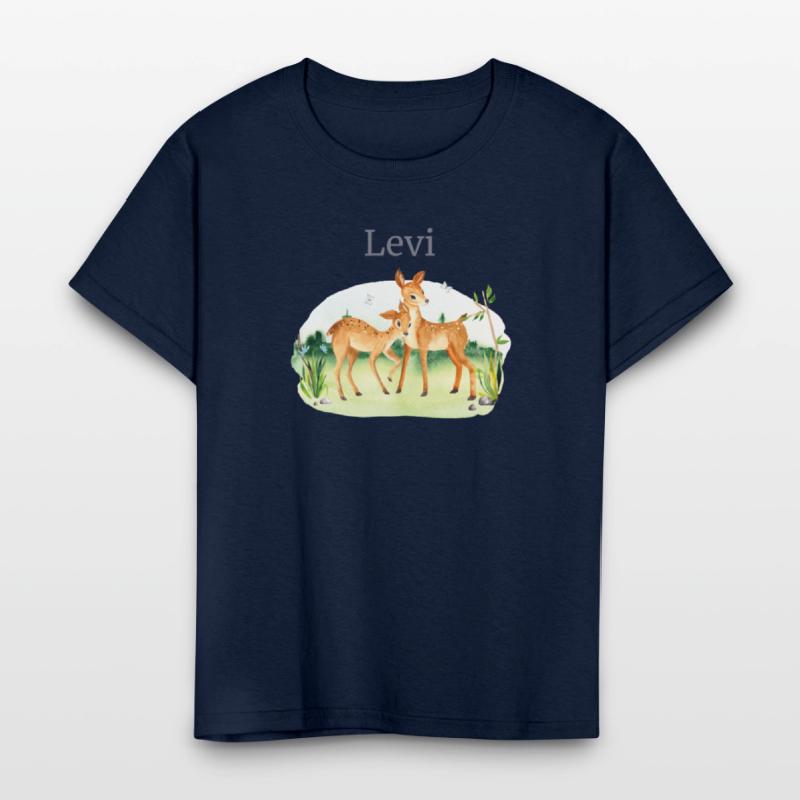 Forest Animal Deer Flowers Name Levi