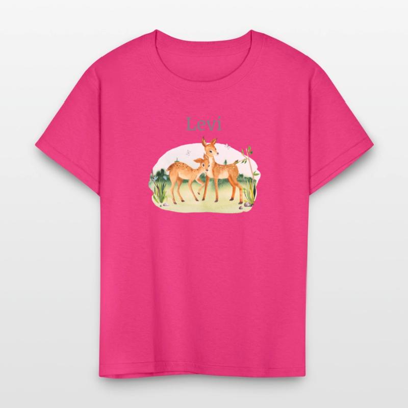 Forest Animal Deer Flowers Name Levi