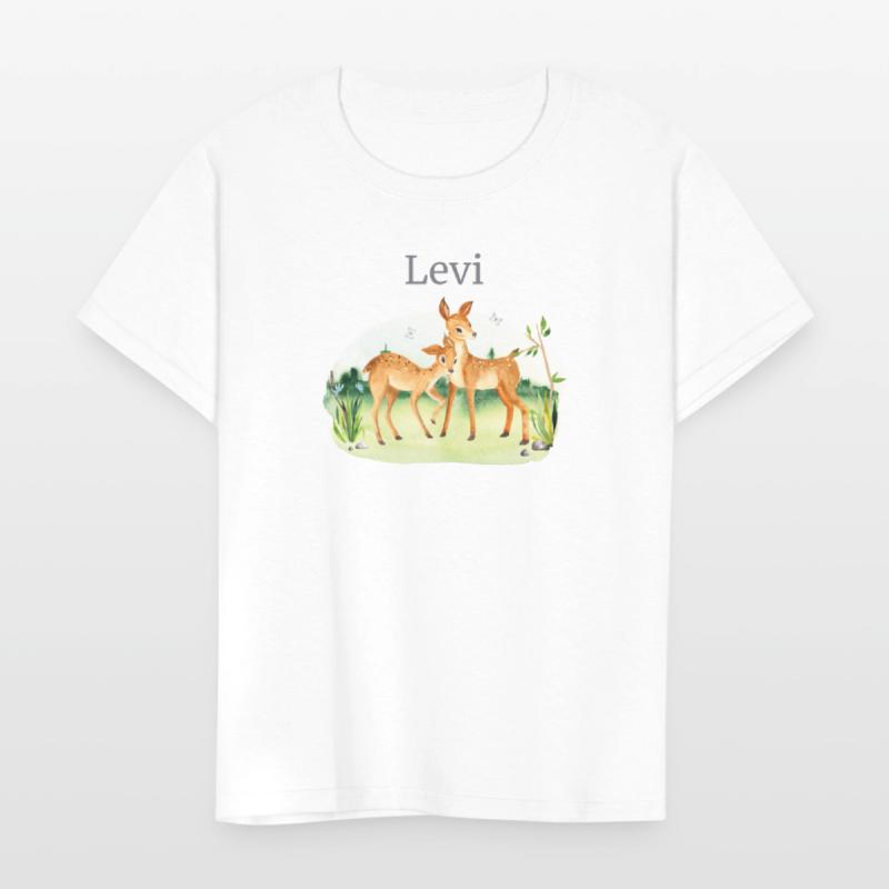 Forest Animal Deer Flowers Name Levi