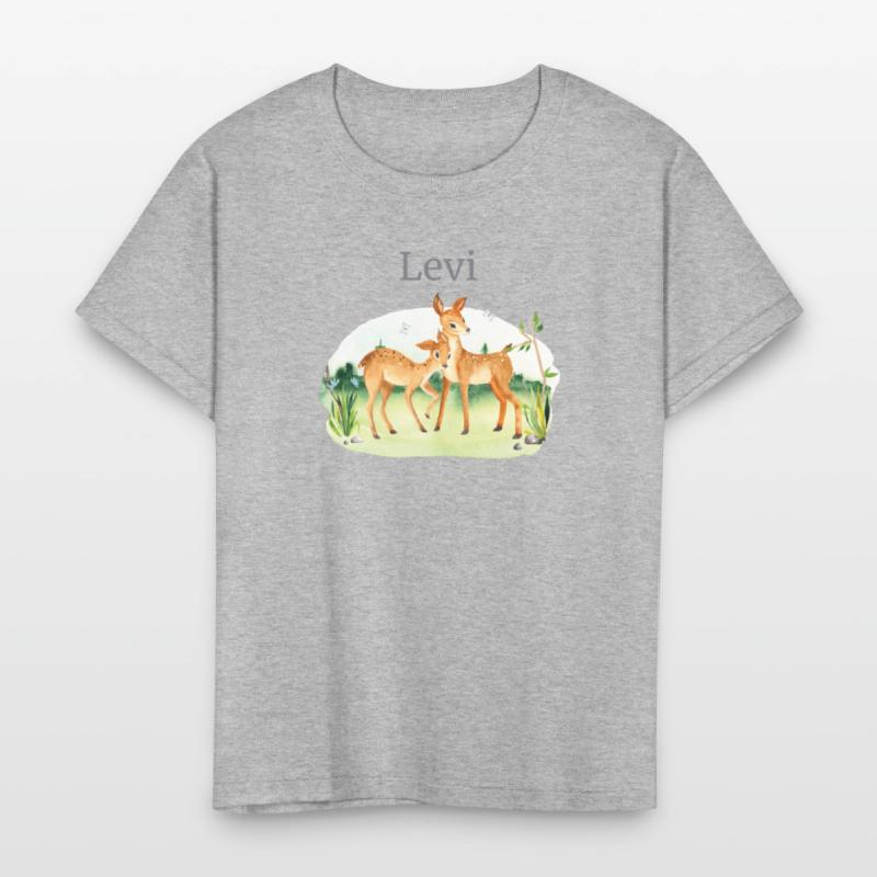 Forest Animal Deer Flowers Name Levi