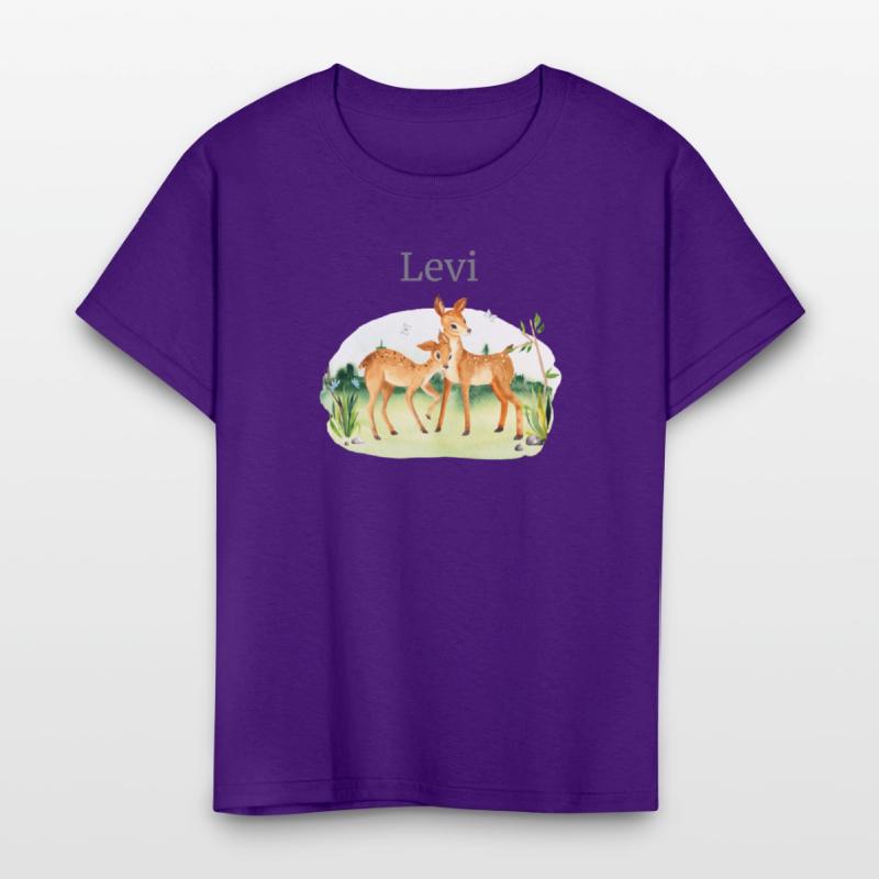 Forest Animal Deer Flowers Name Levi