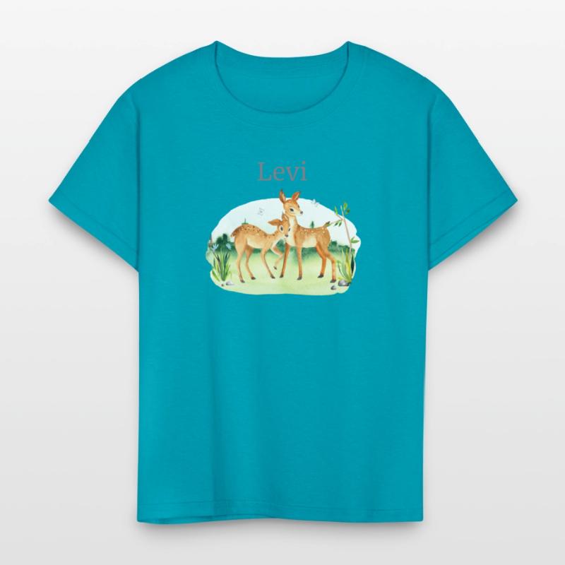 Forest Animal Deer Flowers Name Levi