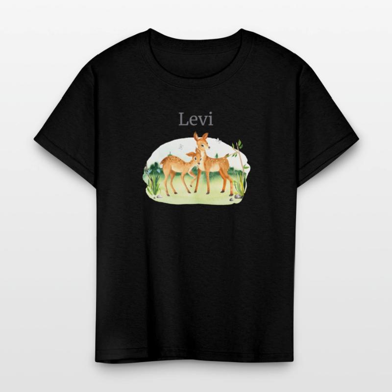 Forest Animal Deer Flowers Name Levi