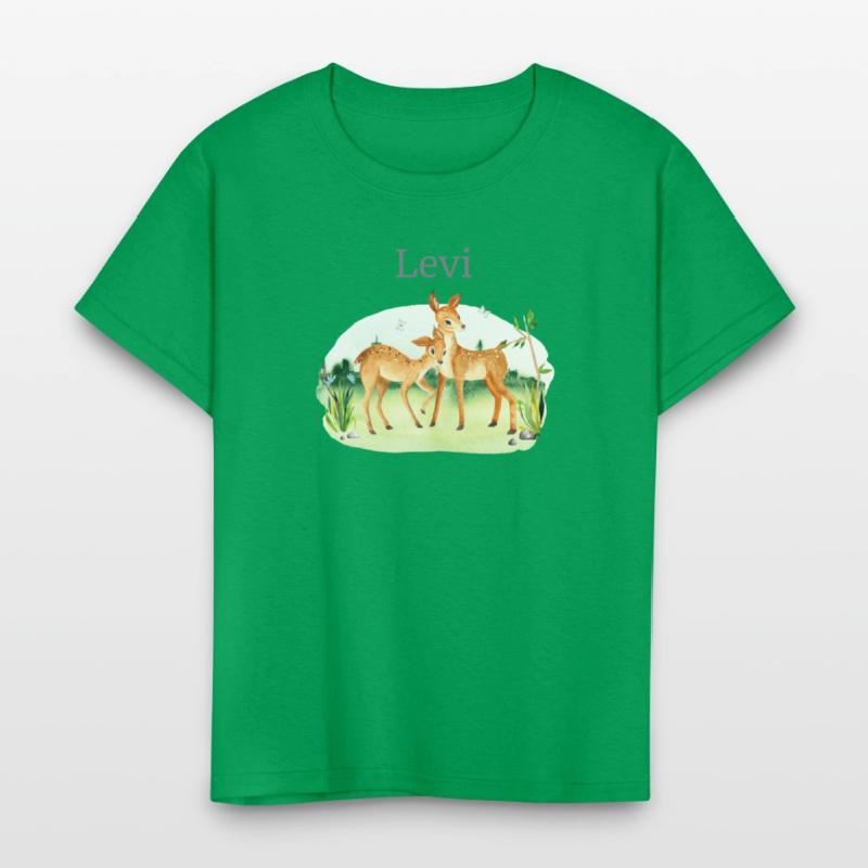 Forest Animal Deer Flowers Name Levi