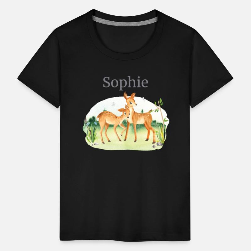 Forest Animal Deer Flowers Name Sophie