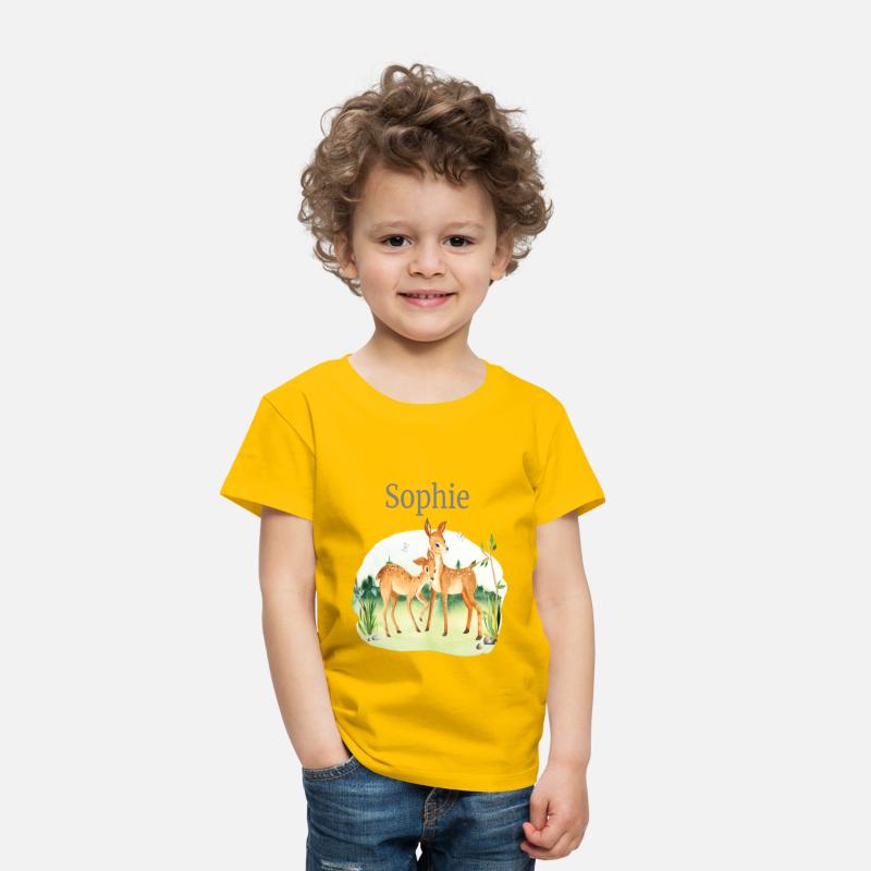 Forest Animal Deer Flowers Name Sophie