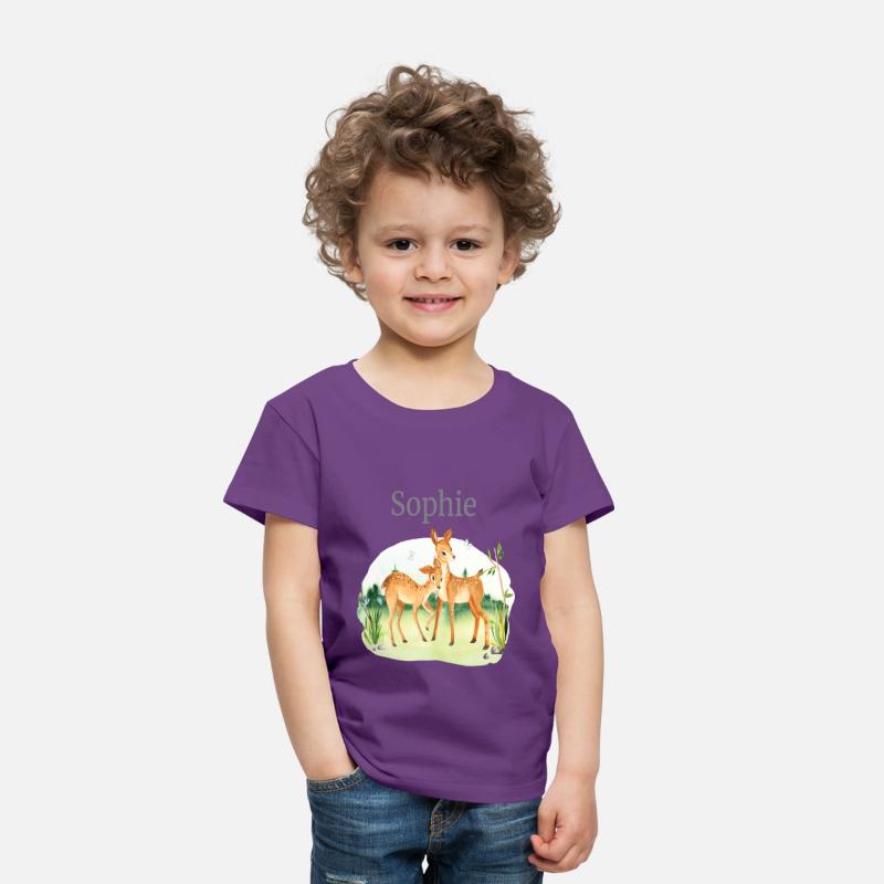 Forest Animal Deer Flowers Name Sophie