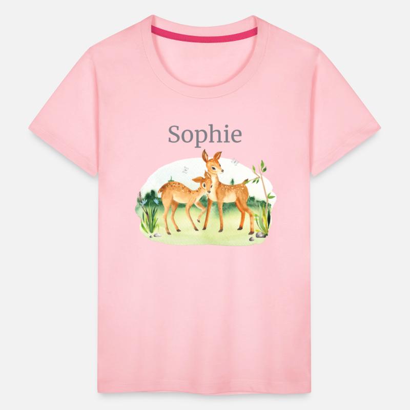Forest Animal Deer Flowers Name Sophie