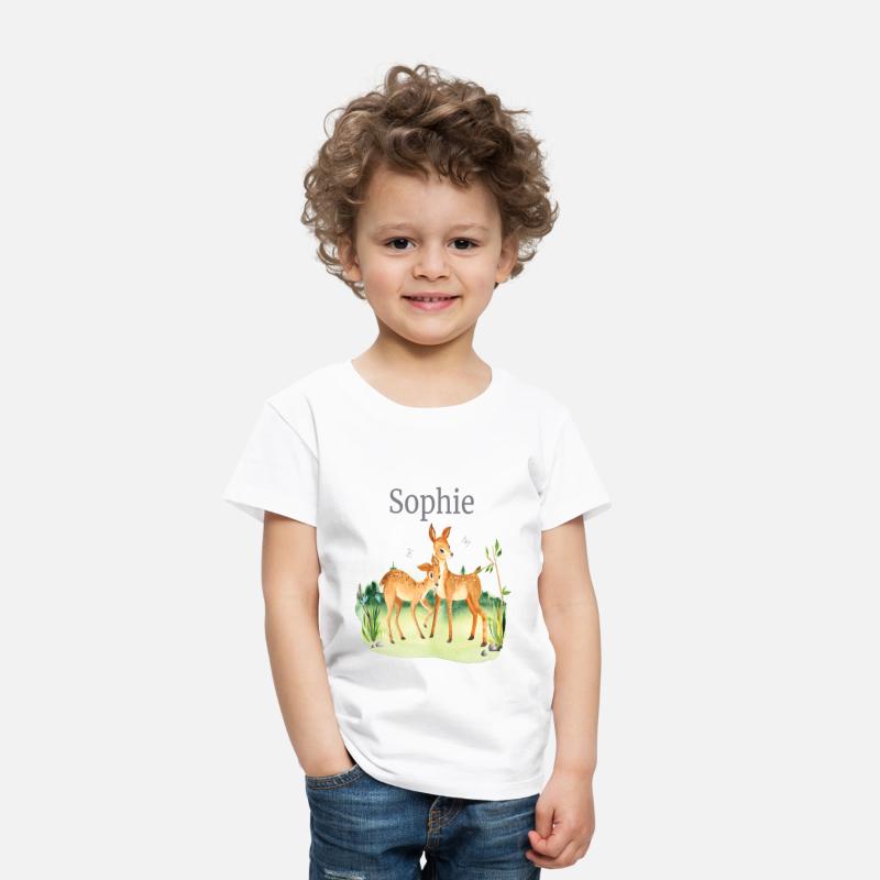 Forest Animal Deer Flowers Name Sophie