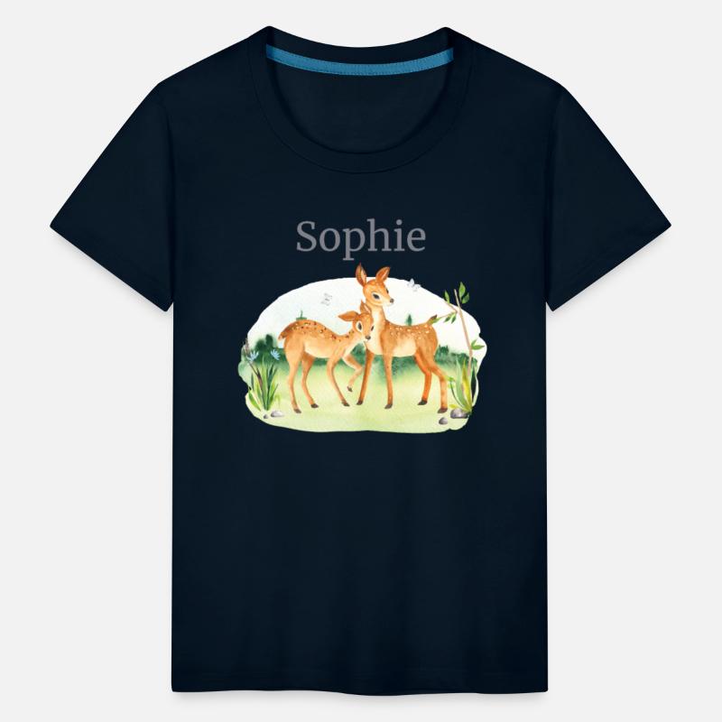Forest Animal Deer Flowers Name Sophie