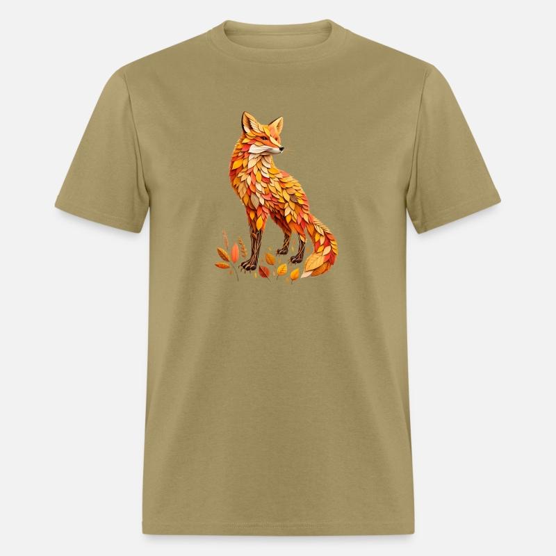Fox, made from different leaves