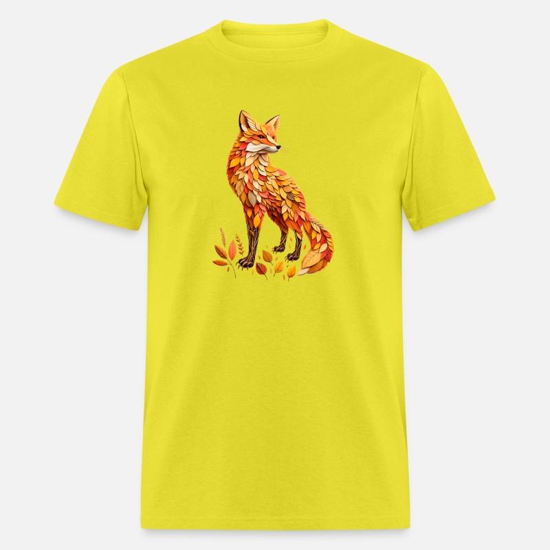 Fox, made from different leaves
