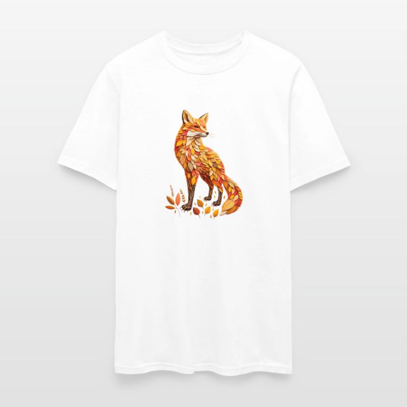 Fox, made from different leaves