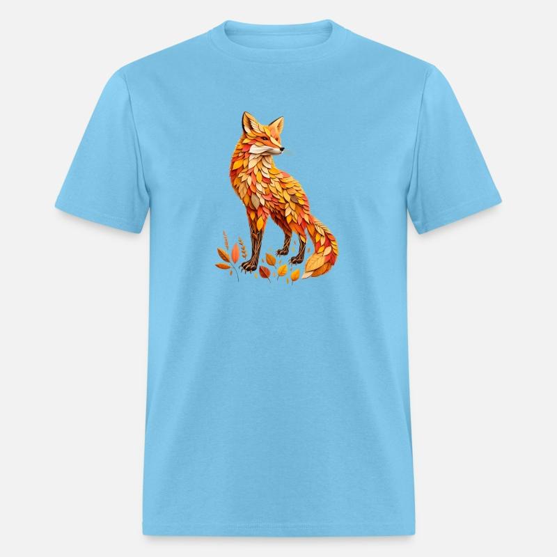 Fox, made from different leaves
