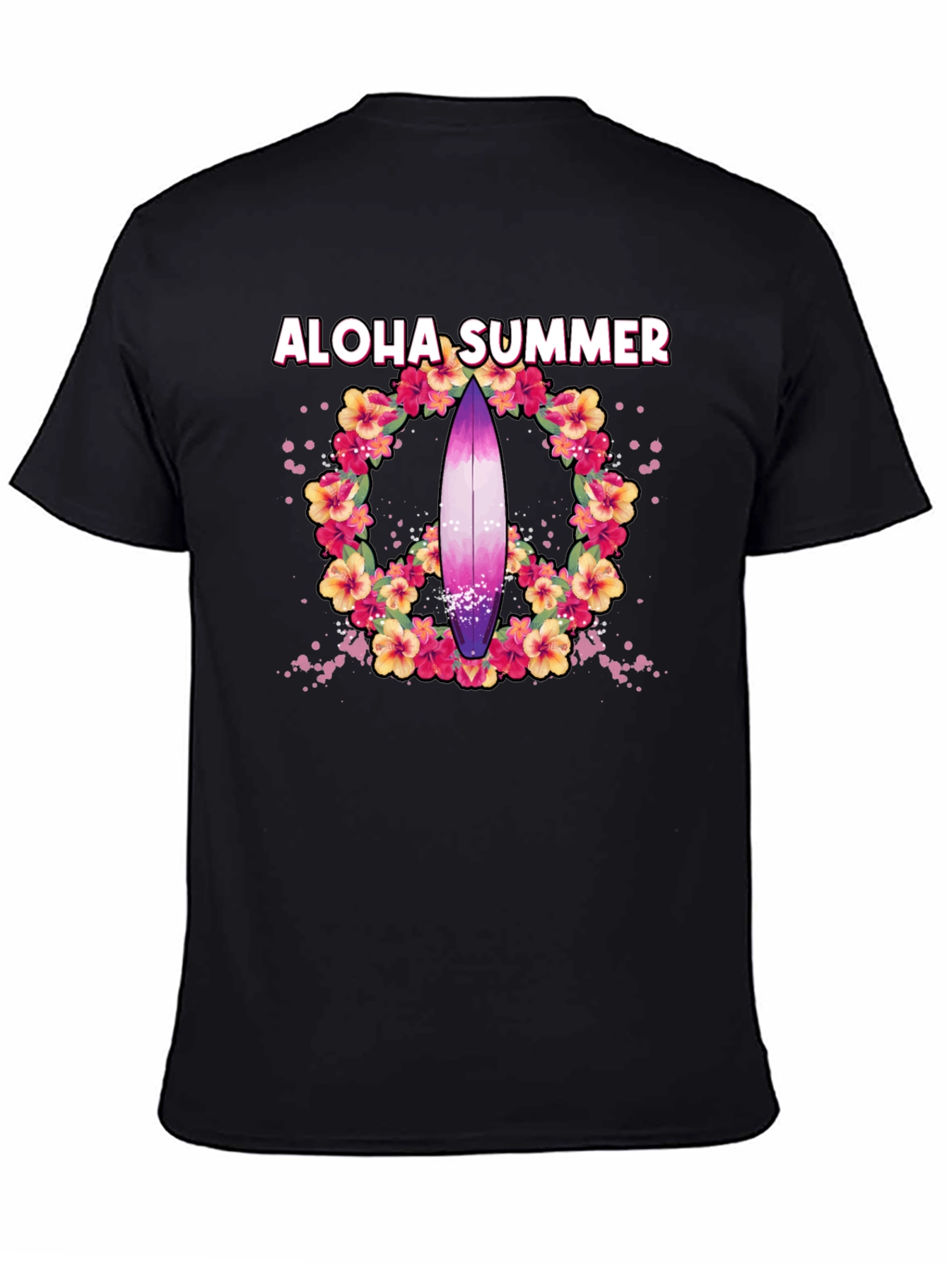 Aloha Summer Surfboard Graphic Tee