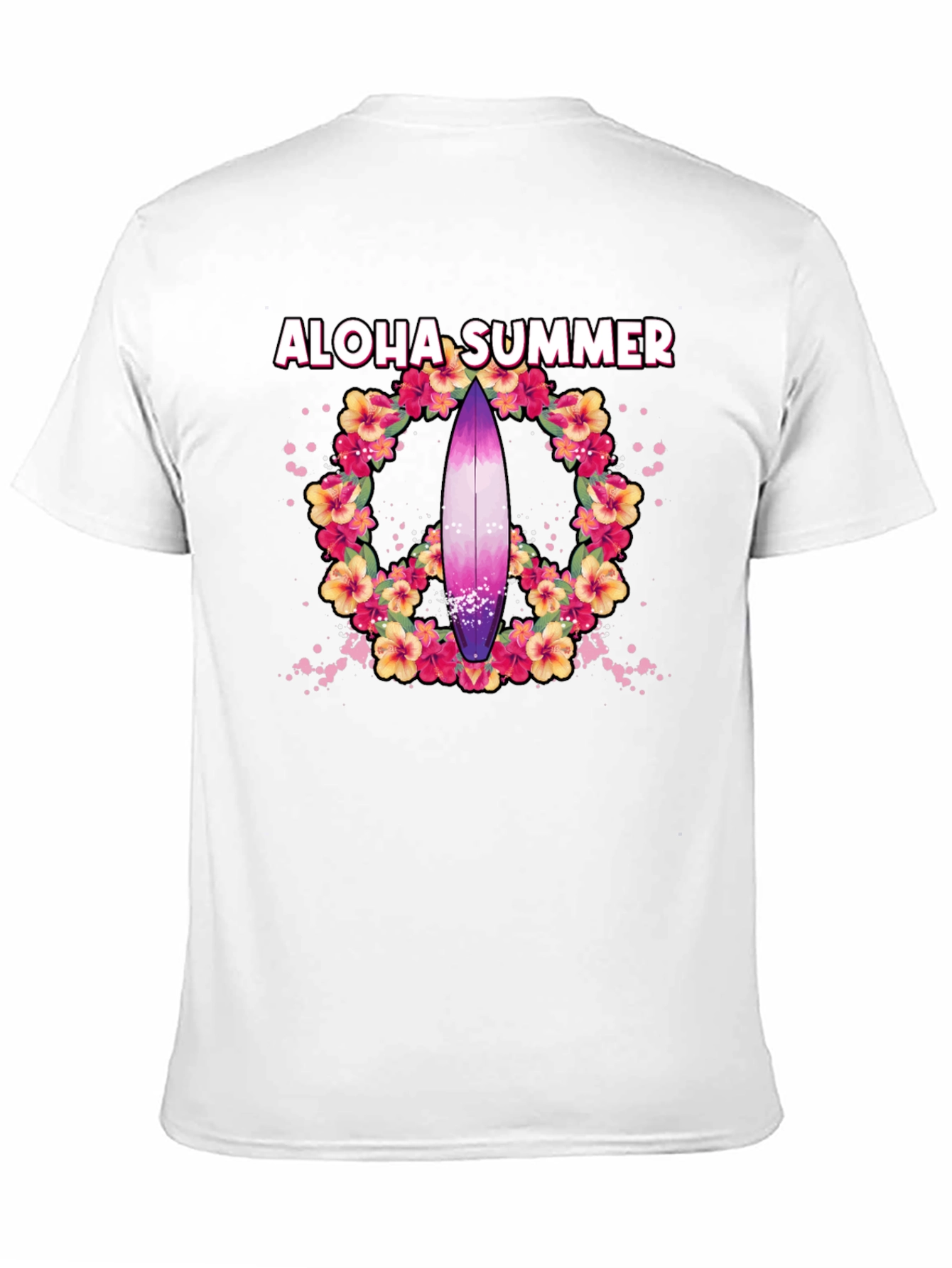 Aloha Summer Surfboard Graphic Tee