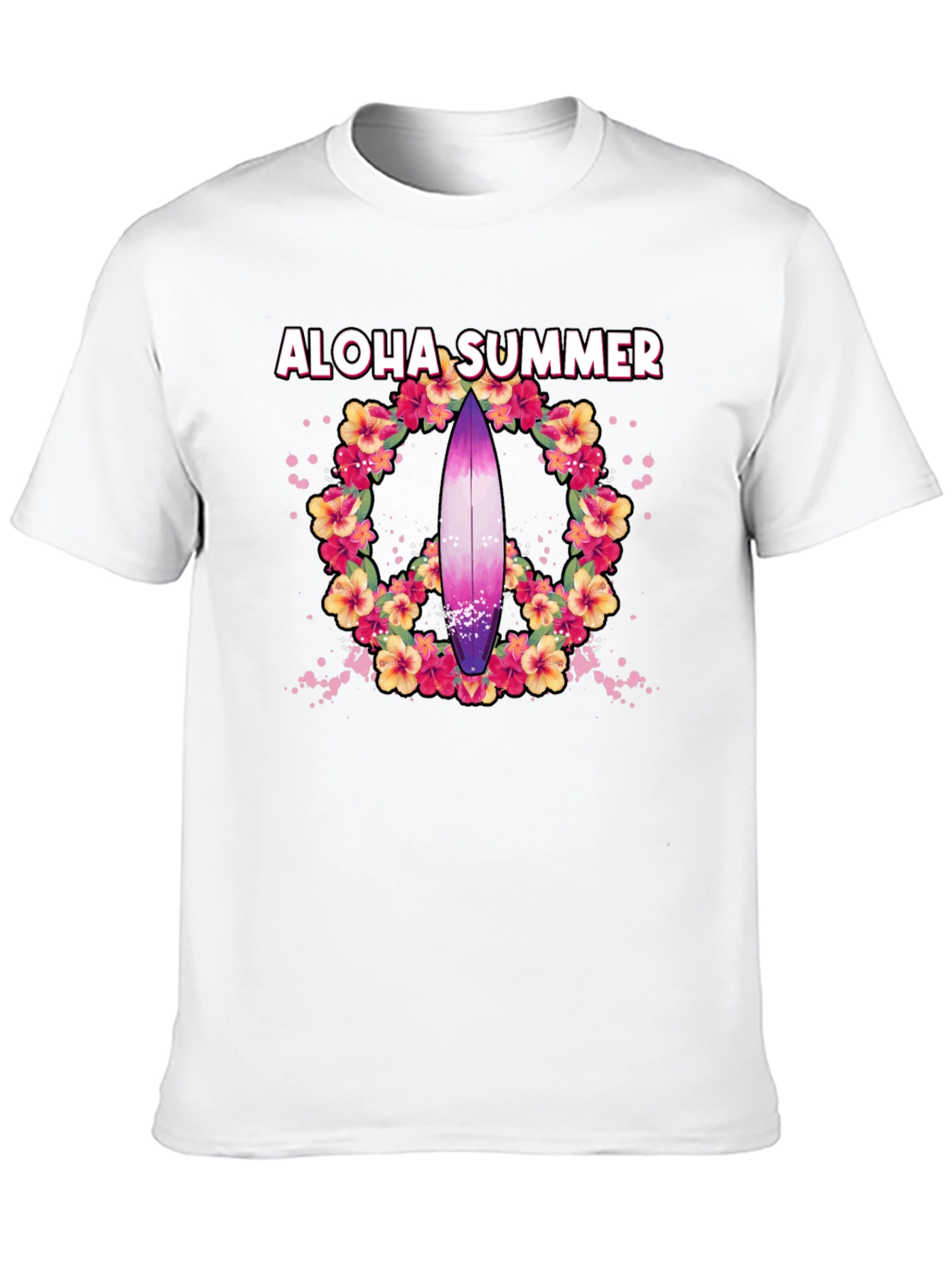 Aloha Summer Surfboard Graphic Tee