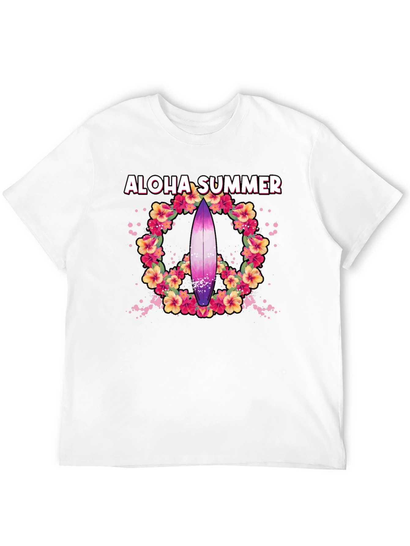 Aloha Summer Surfboard Graphic Tee