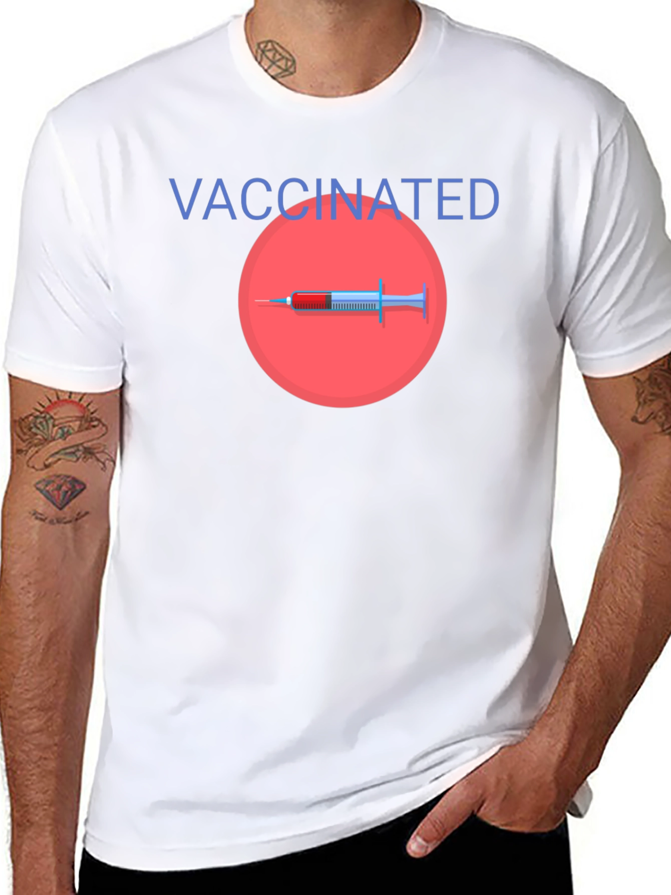 Vaccinated Graphic Tee - Stylish Protection